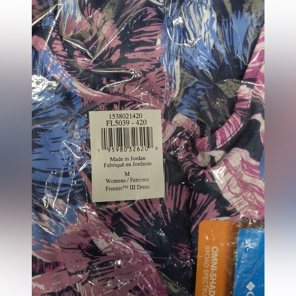 Columbia PFG Freezer III Dress Womens Medium Omni-Shade Floral NEW - Picture 3 of 4
